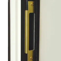 Solid Brass Strike Plate With integrated steel dust box is factory mounted for additional strength and security_2